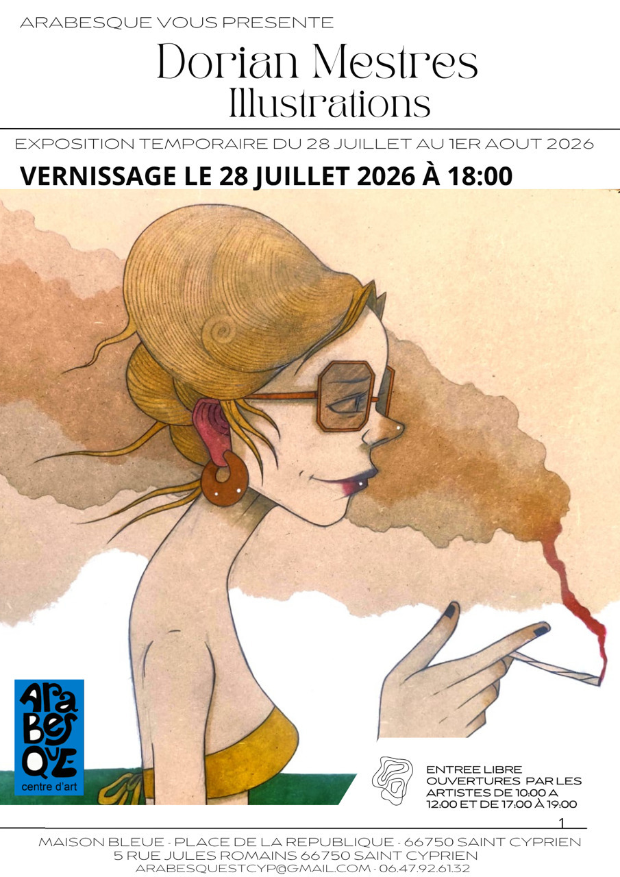 Le centre d’art Arabesque vous invite à découvrir l’univers graphique de Dorian Mestres.