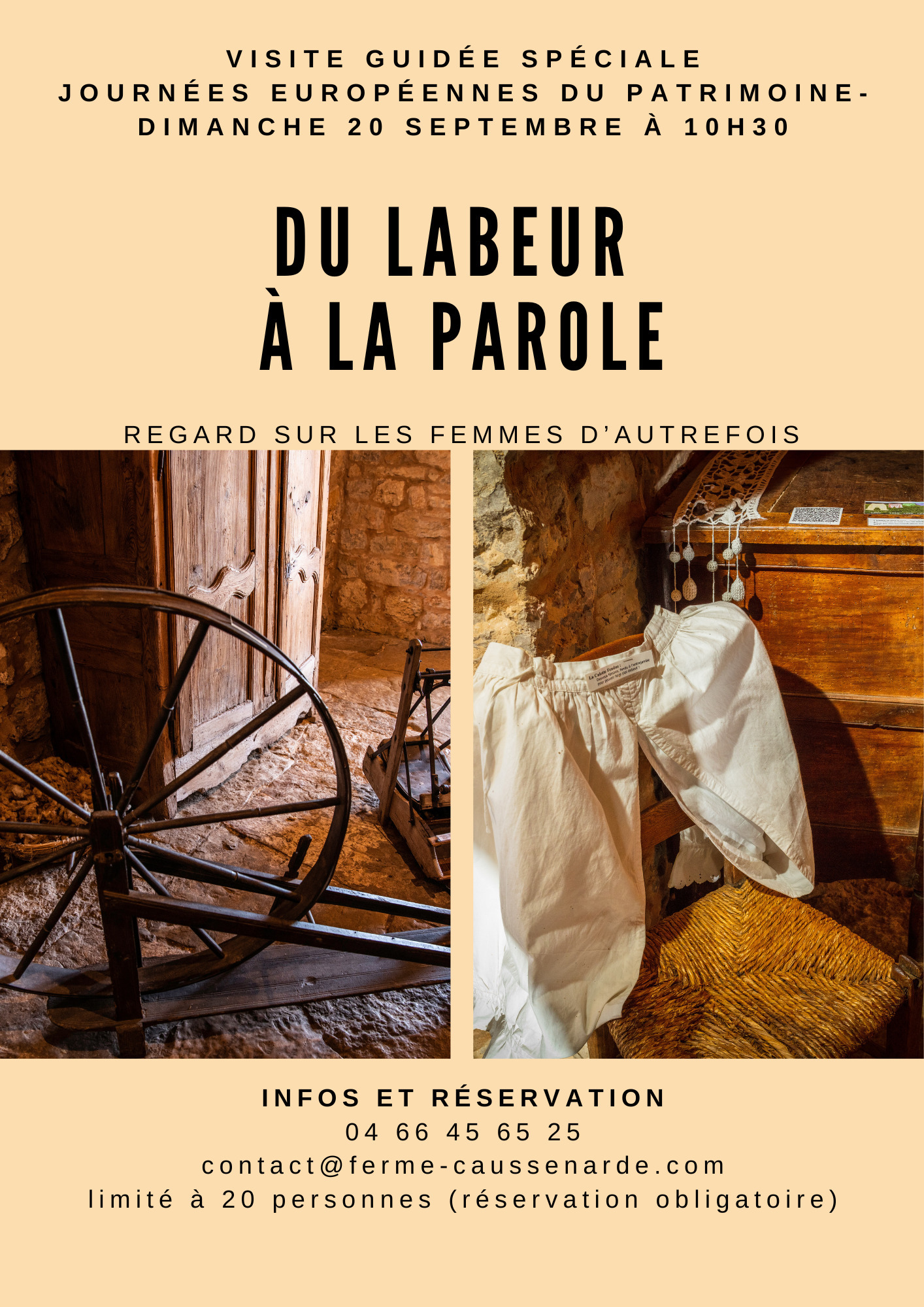 Visite guidée sur le travail des femmes à la ferme autrefois