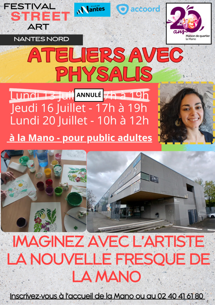 Ateliers de co-conception de l’œuvre street art de la Mano avec l'artiste