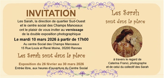 Vernissage de l'exposition " Les Sarah sont dans la place " à Bréquigny