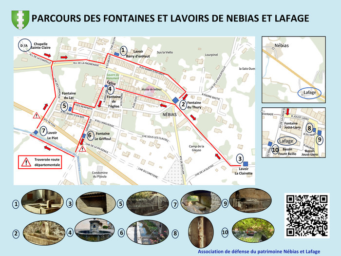 Randonnée : parcours des fontaines et lavoirs de Nébias et Lafage