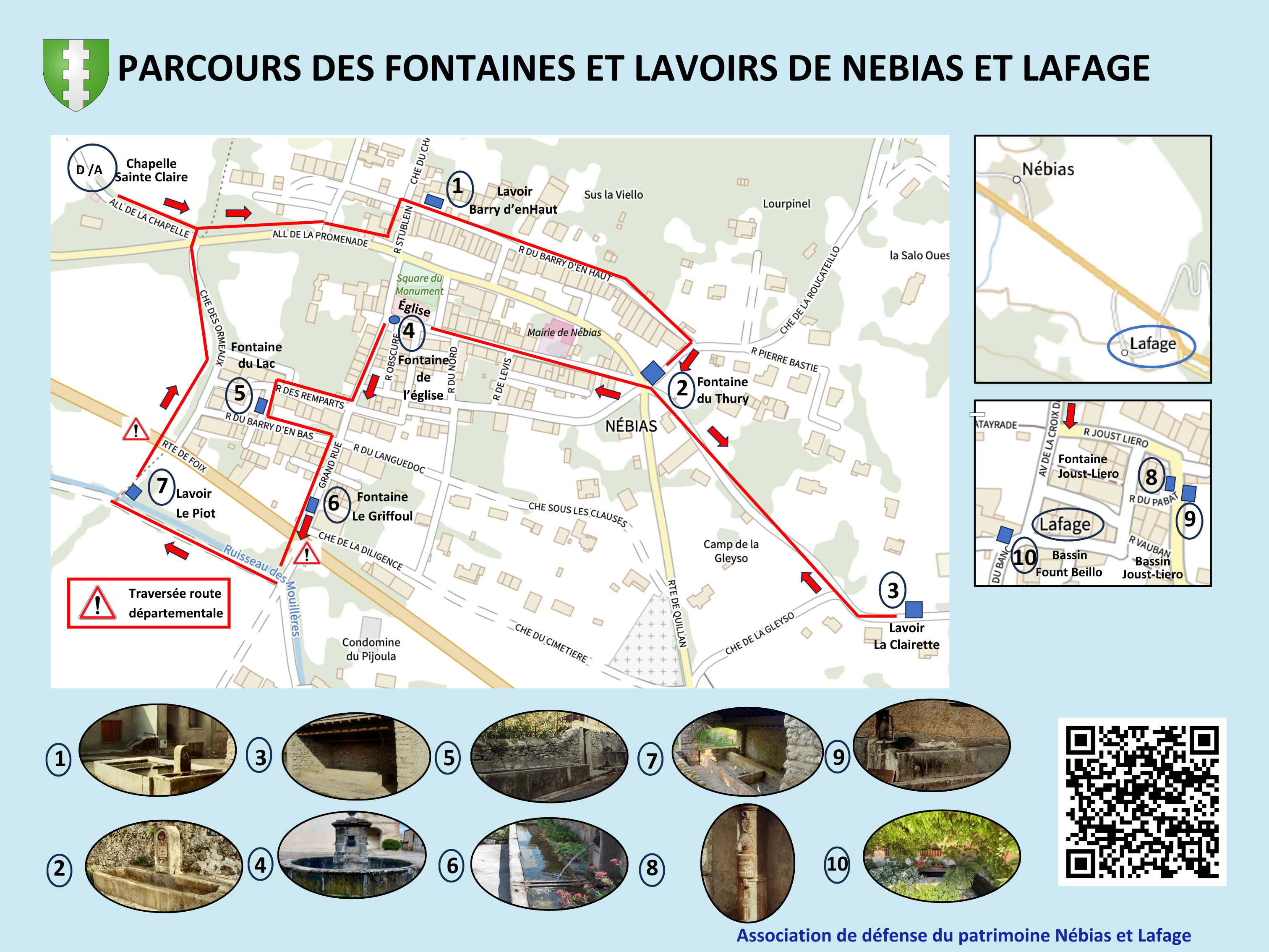 Randonnée : parcours des fontaines et lavoirs de Nébias et Lafage