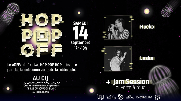 Venez vivre une expérience musicale gratuite et unique au cœur d’Orléans lors de l’Hop Pop Off : le OFF du festival HOP POP HOP