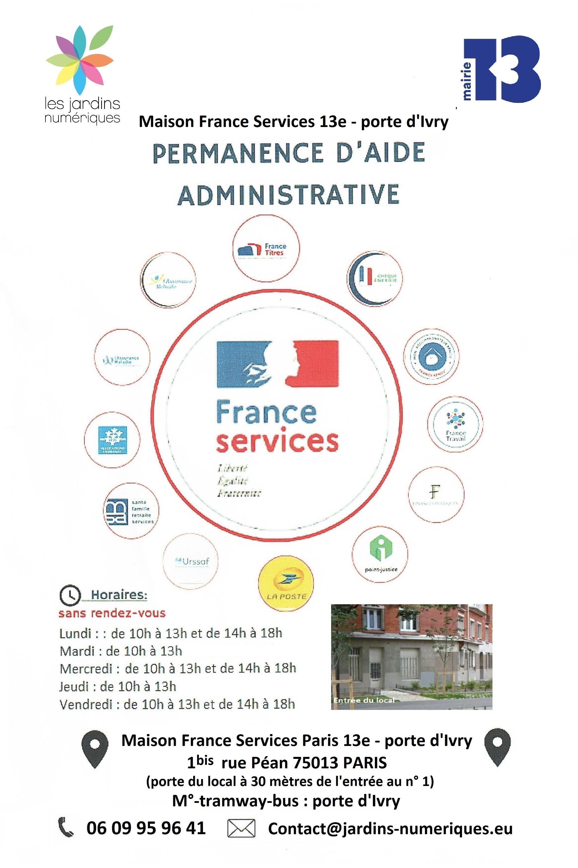 Permanence d’aide administrative – Maison France Services Paris 13e