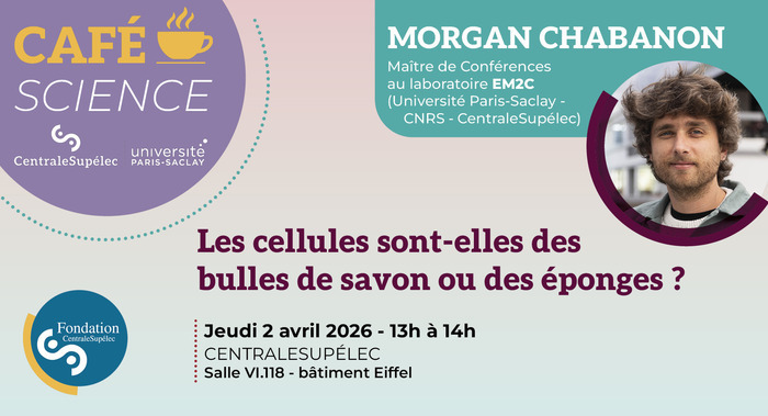 "Les cellules sont-elles des bulles de savon ou des éponges ?" par Morgan Chabanon, Maître de Conférences au laboratoire EM2C