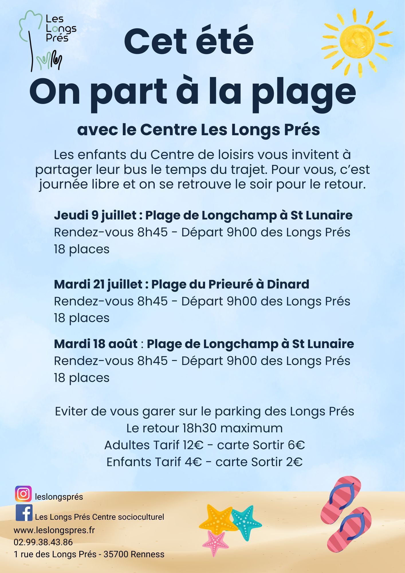 Cet été on part à la plage.