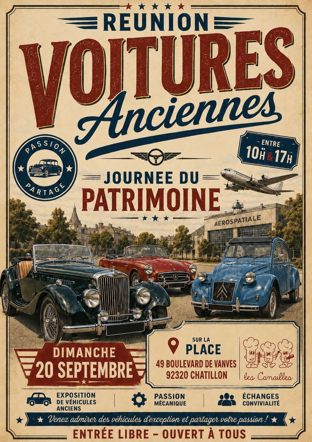 Rassemblement de voitures anciennes